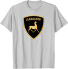 Llamaghini Apparel Co Llamaghini Funny Hillarious Llama Emblem Parody Fun Design T-Shirt - Silver Grey