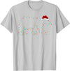 Xmas Lighting Polar Bear Christmas Gifts Polar Bear Xmas Lighting Santa Hat Polar Bear Christmas T-Shirt - Silver Grey