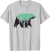 Grizzly Bear - Outdoor Apparel Bear Forest Nature Grizzly Hiking Outdoor Hunting Gift T-Shirt - Silver Grey