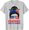 Messy Bun Bear Foxtrots Deltas Tangos Funny Tees Messy Bun Foxtrots Deltas Tangos Bear Foxtrots Deltas Tango T-Shirt - Silver Grey