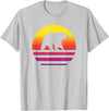 Bear Accessories & Clothing Gifts Women Men Kids Bear Retro Style Vintage T-Shirt - Silver Grey