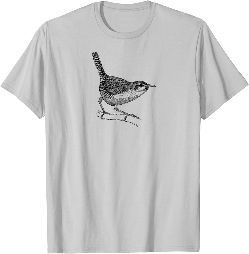 Birding Ornithologist Birds Wren Bird T-Shirt - Silver Grey