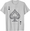 Ace Of Spades T-Shirt - Silver Grey
