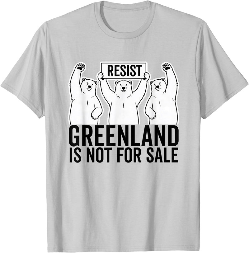 Greenland is not for sale Merch Greenland is not for Sale Polar Bear Greenland Denmark T-Shirt - Silver Grey