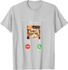 Hamster Calls Funny Phone for Hamster Owners, Animal Lovers T-Shirt - Silver Grey
