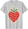 Halloween Shirts For Women Men Kids Boys Girls Halloween Pixel Strawberry 80s Video Game Costume Men Women T-Shirt - Silver
