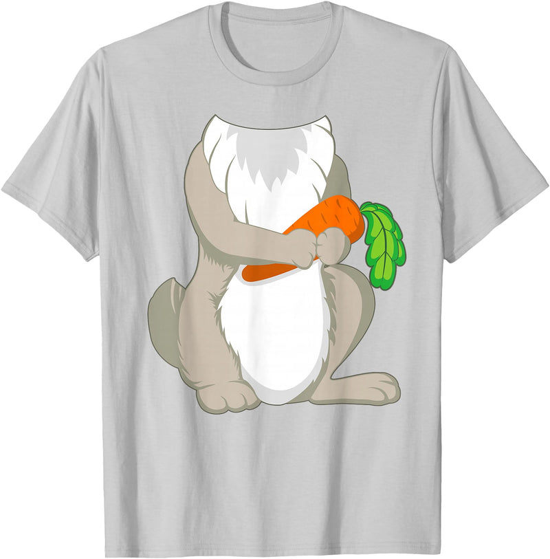 Rabbit Costume for Halloween Bunny Animal Cosplay T-Shirt in Silver Grey