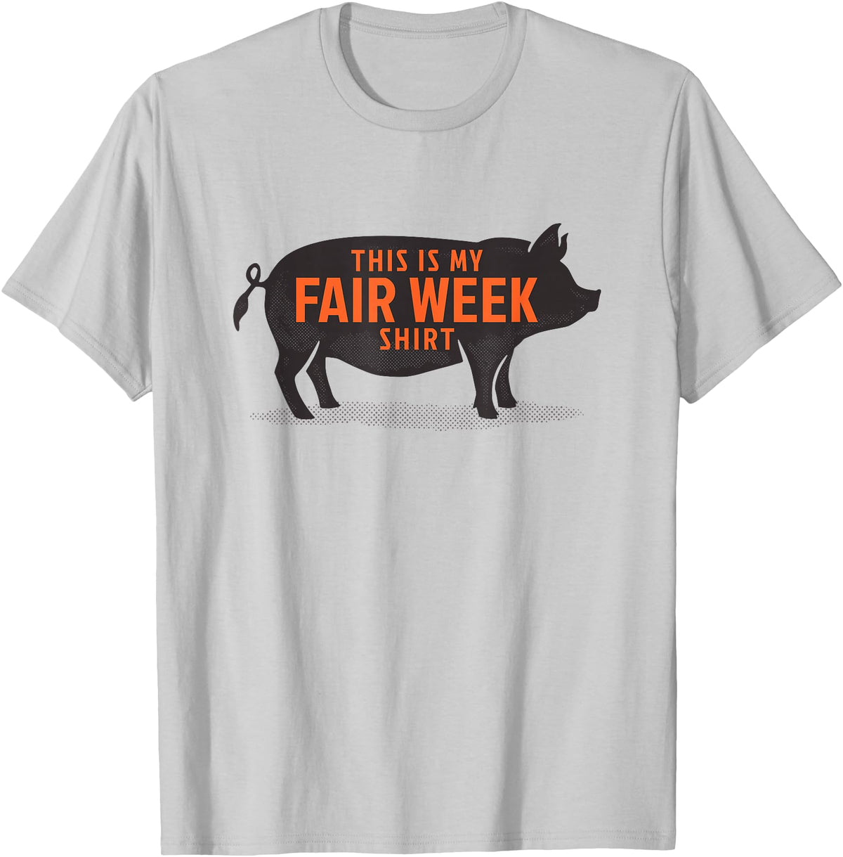 County Fair and Livestock Apparel Co. Das ist mein Fair Week Shirt State and County Animal Hog Pig T-Shirt - Silver Grey