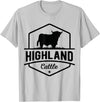 Farm Highland Cow Men Cattle Clothing Agriculture Scottish Highland Cow for Cattle Farmers T-Shirt - Silver Grey