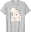 Sassy Southern Charm & Grace Cute & Unique Polar Bear Mama & Baby Cub Love T-Shirt & Gift T-Shirt - Silver Grey