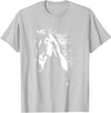 HörseCo. Vintage Western Horse Silhouette Horse Riding T-Shirt - Silver Grey