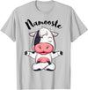 AdnDesigns Co. Funny Cow Yoga Shirts & Gifts Namoostee Cow Shirt Women Girls Cow Lover Gifts Namaste Yoga T-Shirt - Silver