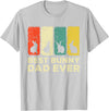 Best Bunny Dad Ever Rabbit Dad Rabbit Bunny T-Shirt in Silver Grey