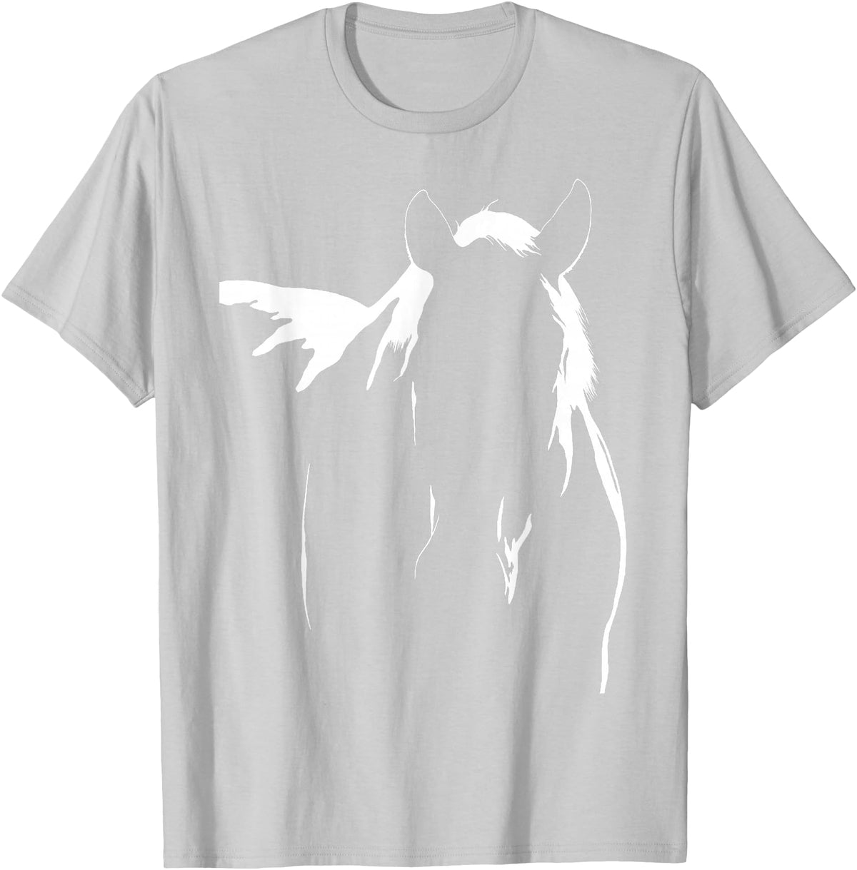 Horse Silhouette Graphic Art Today Horse Silhouette Graphic Art Design T-Shirt - Silver Grey