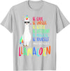 CuisineDuCool Funny Llamacorn - Funny Cute Llama Unicorn T-Shirt - Silver Grey