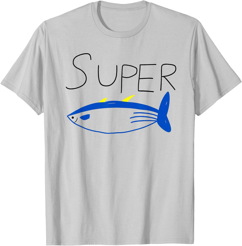 Super Tuna Tees Super Tuna funny tee T-Shirt - Silver Grey