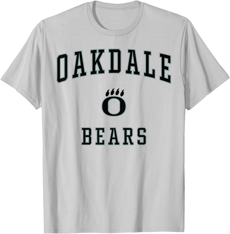Official High School Fan Gear Oakdale High School Bears T-Shirt - Silver Grey