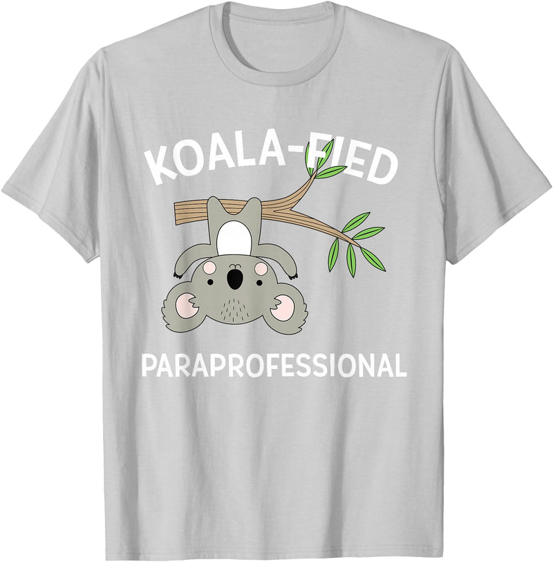 Teacher Gift T-Shirts and Apparel Cute Koala Paraprofessional Gift Appreciation T-Shirt T-Shirt - Silver Grey