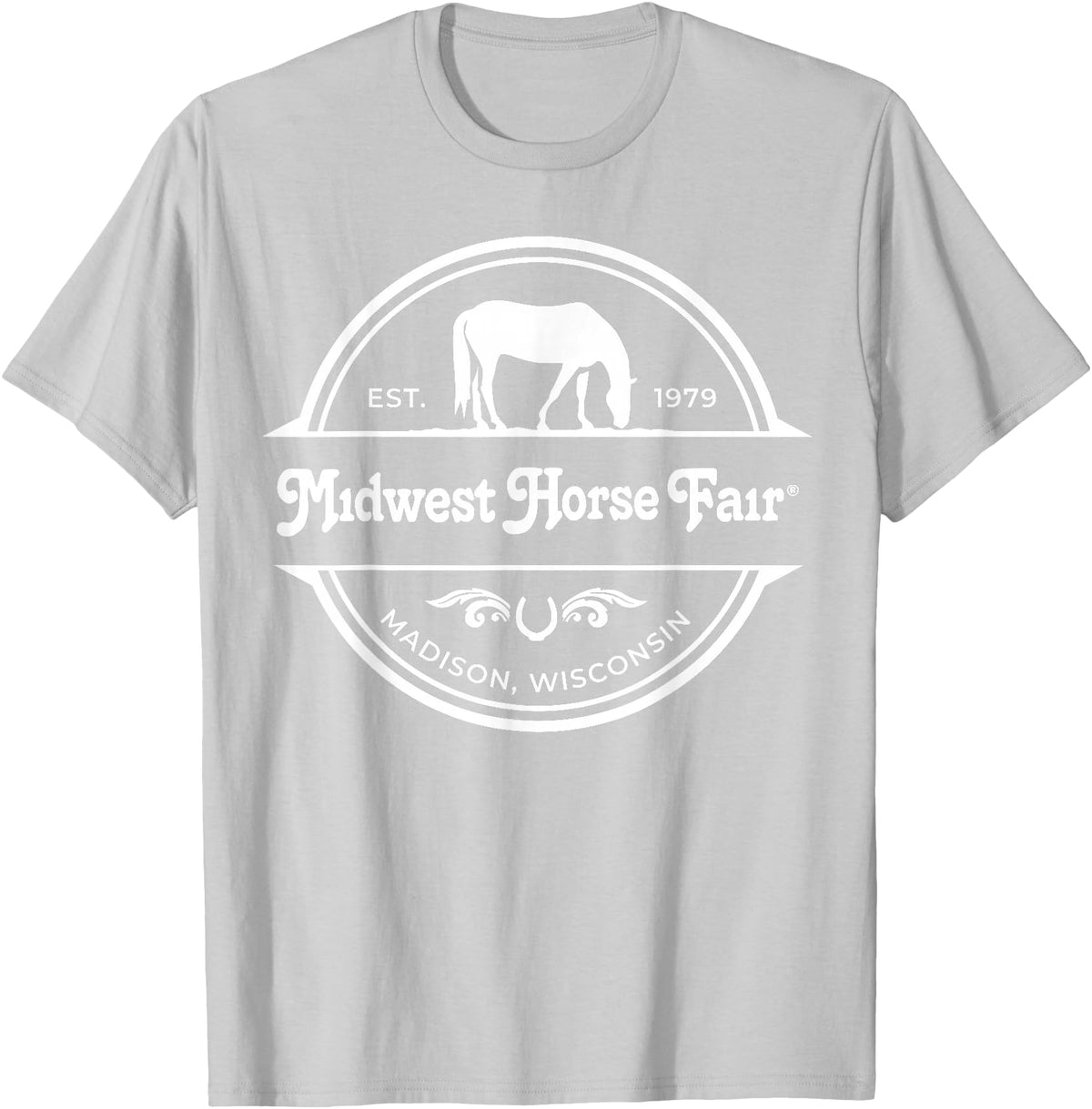Midwest Horse Fair Est. 1979(w)- T-Shirt - Silver Grey