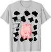 VepaDesigns Cute Easy Lazy Halloween Costume Ideas Cow Skin Glass Milk Udder Costume Funny Easy Halloween Gift T-Shirt -