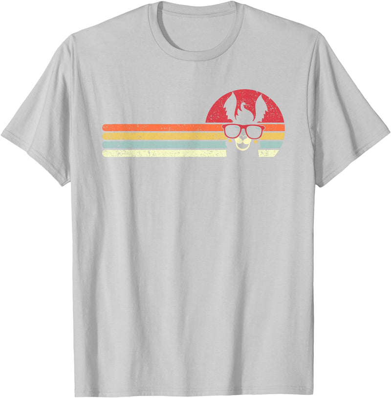 Pack A Punch Llama, Retro Style Alpaca T-Shirt - Silver Grey