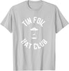 Tin Foil Hat Club with UFO Cow Abduction T-Shirt - Silver Grey
