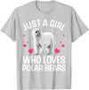 Polar Bear Gift Polar Bear Accessories & Stuff Funny Polar Bear Art For Girls Kids Youth Polar Bear Lovers T-Shirt - Silver Grey