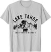 We Love Lake Tahoe - California Nevada Lake Tahoe California Nevada Mountains Bear Nature Vintage T-Shirt - Silver Grey