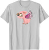 RWS235 When Pigs Fly, Flying Pig T-shirt T-Shirt - Silver Grey