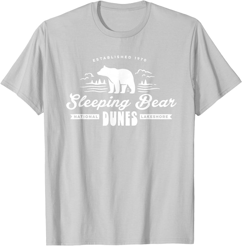 EHS Sleeping Bear Dunes Michigan National Park Souvenir T-Shirt - Silver Grey