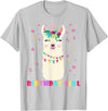Llamazing Birthday Party Outfit Llama Lovers Birthday Girl Cute Llama Alpaca Kids Llamazing T-Shirt - Silver Grey
