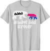 Bisexual Shirts Bi Pride Stuff Men Women Gifts Mama Bear Forever Bisexual Bi Pride Stuff Flag LGBTQ Mom T-Shirt - Silver Grey