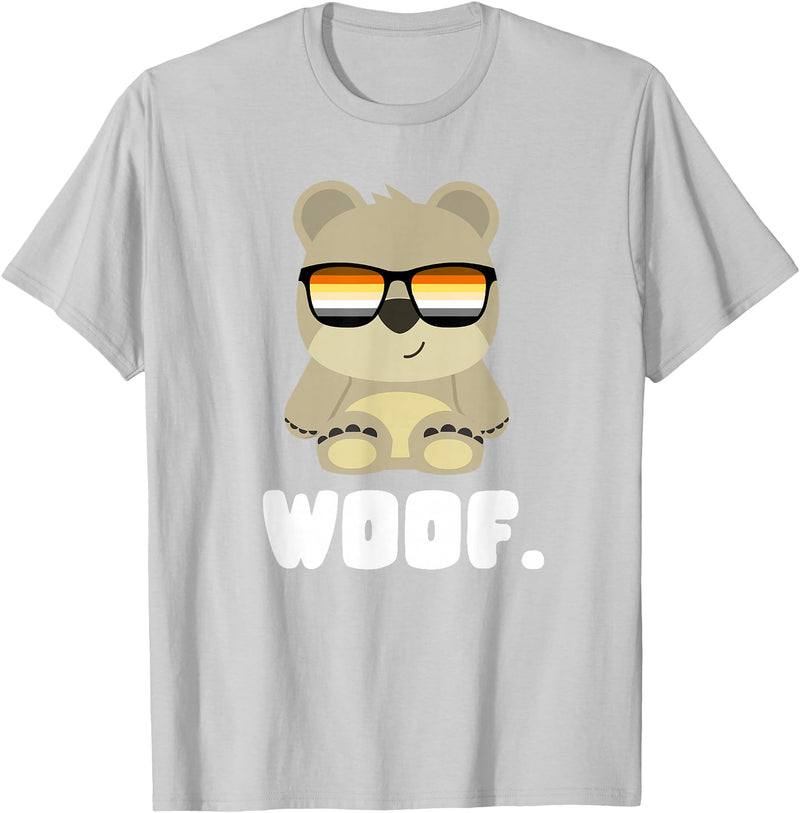 LGBT Bear Community Woof - CSD Bears Gay T-Shirt - Silver Grey