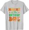 Mom Birthday Boy Family Matching Lion Mommy Of The Birthday Boy Lion Family Party Decorations T-Shirt - Silver Grey