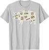 Pig & Pork Butcher Diagram Tees Pig & Pork Butcher Diagram Bacon Lover - T-shirt T-Shirt - Silver Grey