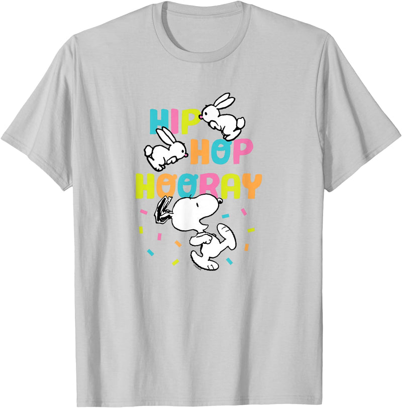 Easter Snoopy Rabbits Hip Hop Hooray T-Shirt in Silver Grey