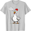 funny farm animal chicken cow fans apparel MOO moo chicken shirt funny silly chick says moo cow sound T-Shirt - Silver Grey