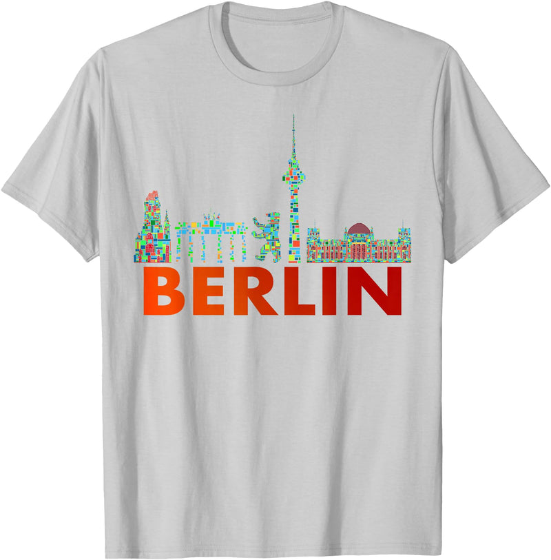 Berliner Bär Designs - Berlin Shop - Berlin Berlin Design - Berlin Bear - I Love Berlin T-Shirt - Silver Grey