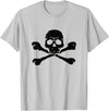 DATZLYF Skull and Crossbones t-shirt T-Shirt - Silver Grey