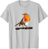 Robin Bird Ornithology Nerd Birding Watcher Robin Bird T-Shirt - Silver Grey