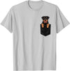 RottweilersBests Funny Rottweiler In Pocket Dog Mom Dad T-Shirt - Silver Grey