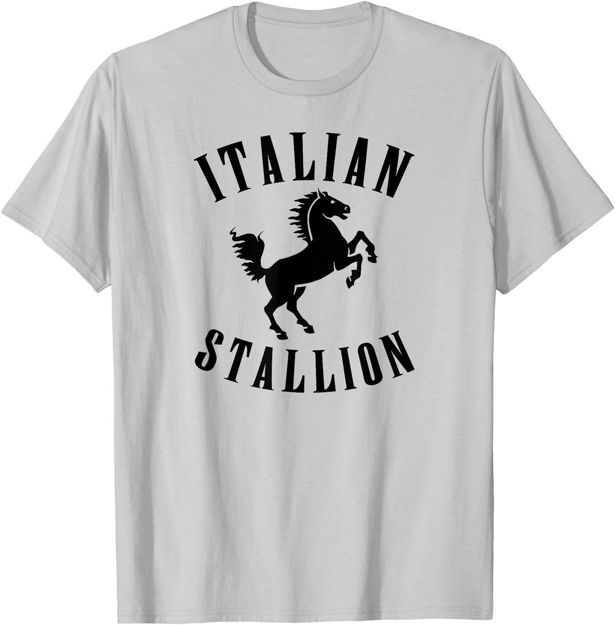 cheesy teesy Italian Stallion T-Shirt - Silver Grey