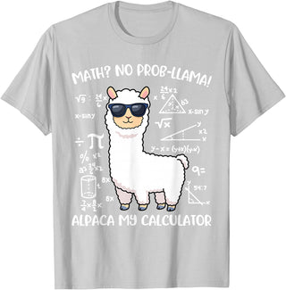 Math Llama Clothing Math Llama T-Shirt - Silver Grey