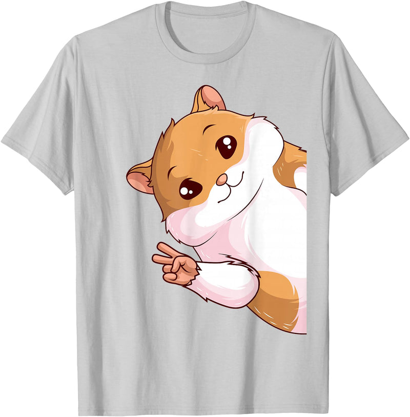 Hamster Children Girls Boys T-Shirt - Silver Grey