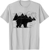 Black Bear Wildlife Animal Wilderness Graphic T-Shirt - Silver Grey