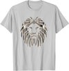 Teeshire Lion Head Tshirts Silver Lion Head Portrait Safari Animal Novelty Gift T-Shirt T-Shirt - Silver Grey