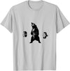 Lifting Motivation Bear Powerful Grizzly Bear Lifting Training T-Shirt T-Shirt - Silver Grey