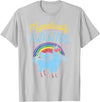Llama Queen Birthday Party Gift Majestically Awkward Funny Llamacorn Llama Unicorn Rainbow T-Shirt - Silver Grey