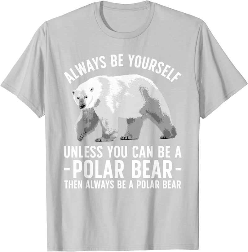 Polar Bear Gift Polar Bear Accessories & Stuff Funny Polar Bear Art For Men Women Boys Girls Sea Bear Lover T-Shirt - Silver Grey