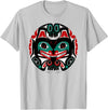 Tribal America Alaska Native American Art Tlingit Eagle Tribal Bear Clan T-Shirt - Silver Grey